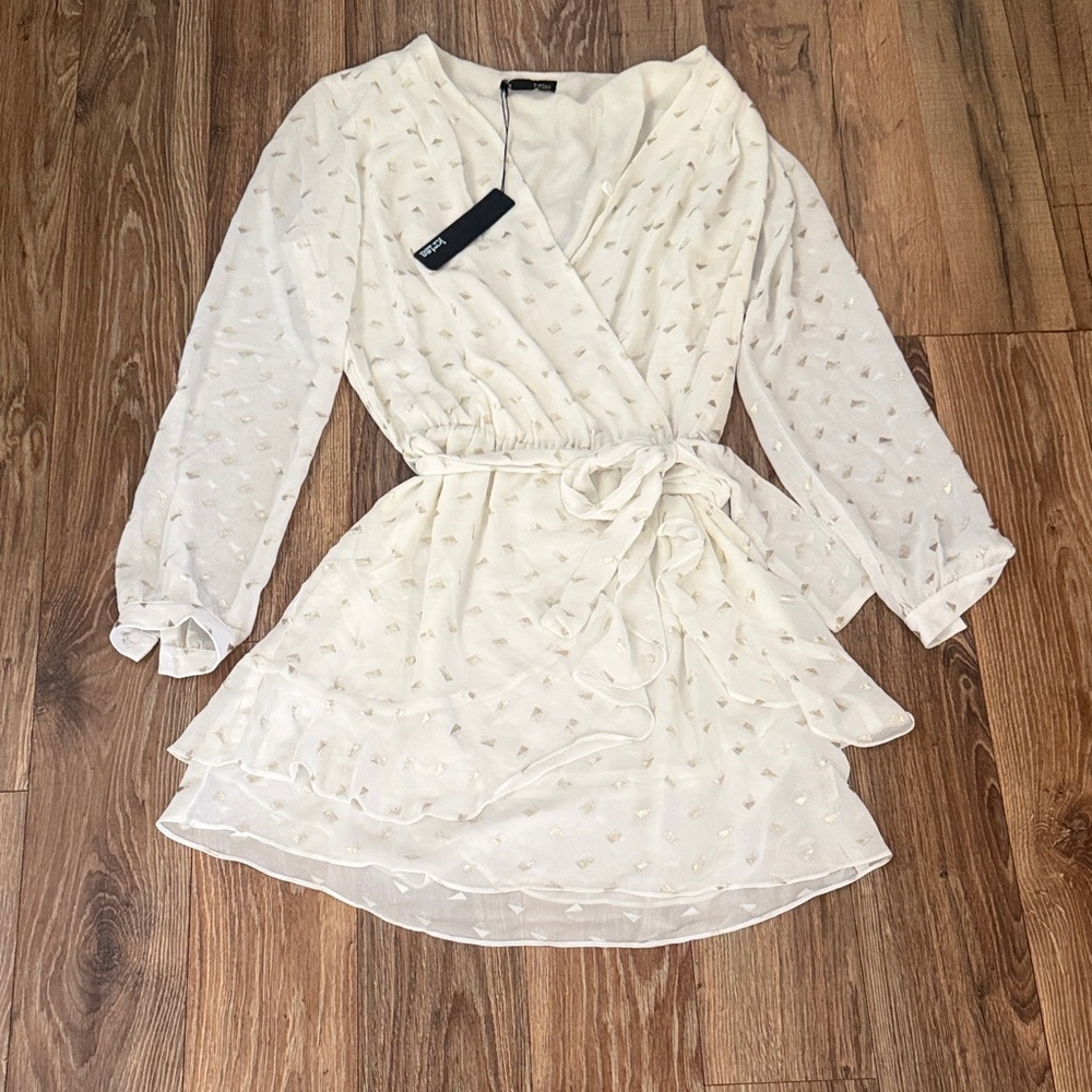 Chic White Long Sleeve Dress